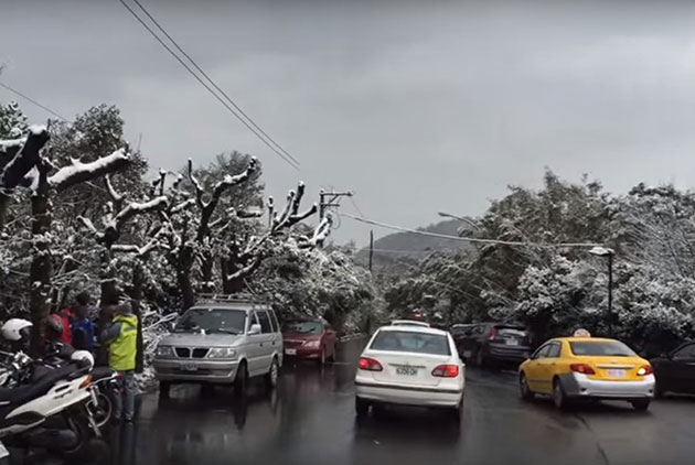 平地下的是霰　海拔1000公尺以上是雪
