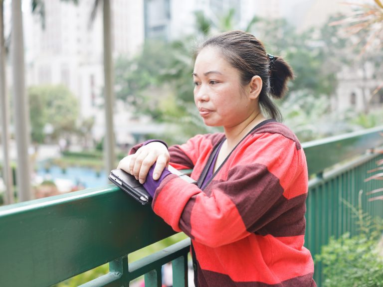 外籍家務傭工的願望，你知道嗎？圖為詩作〈回憶〉的作者Jacqueline。
