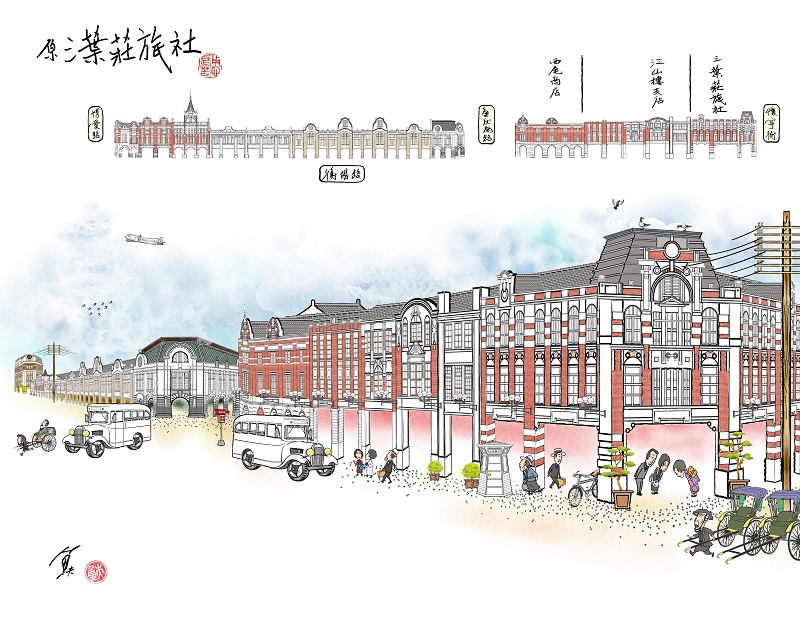 從二二八紀念公園的懷寧街延伸到博愛路的衡陽路，歐風的街景，曾經是繁華的銀座。