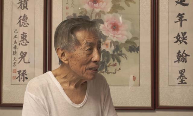 北投眷村許仲佐爺爺受訪照。